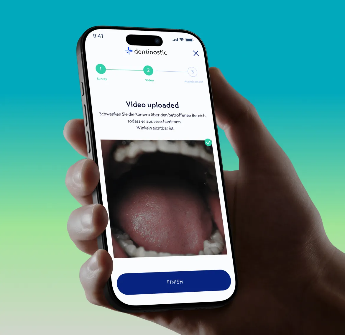 dentinostic App, Mundaufnahme per Smartphone